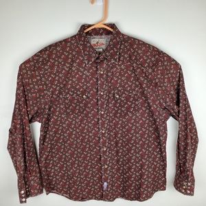 Wrangler Vintage Mens Pearl Snapped Shirt XL